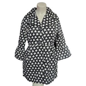 NEW Retro Threads Black & White Houndstooth Coat SMALL